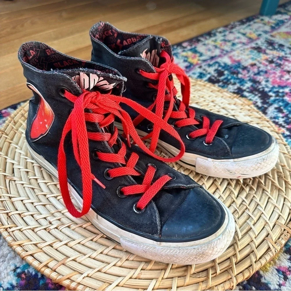 Converse Chuck Taylor Black Sabboth Bloody Sabboth High Top Sneakers - Picture 2 of 10